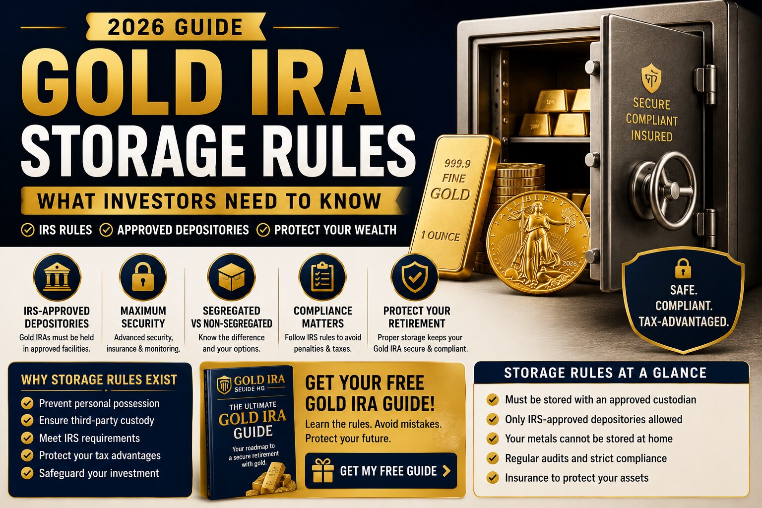 Gold IRA Storage Rules 2026 IRS custody and depository guide