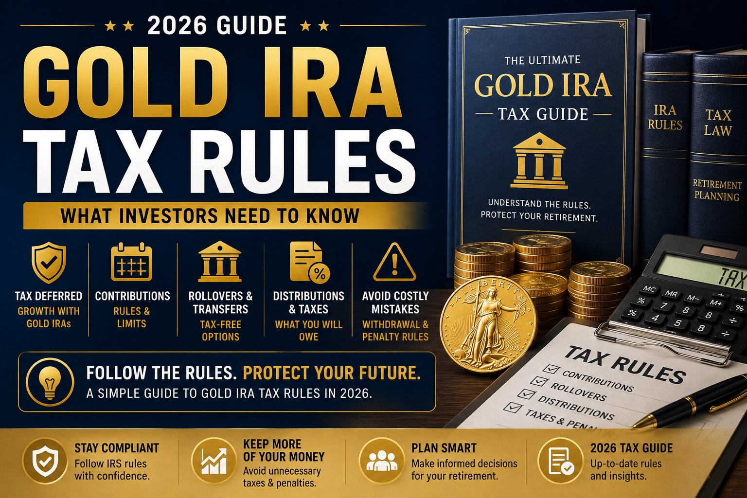Gold IRA Tax Rules 2026 guide for retirement investors