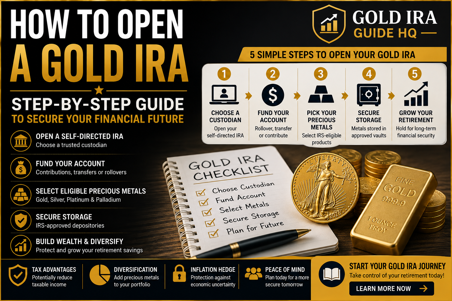 How to Open a Gold IRA in 2026 step-by-step guide